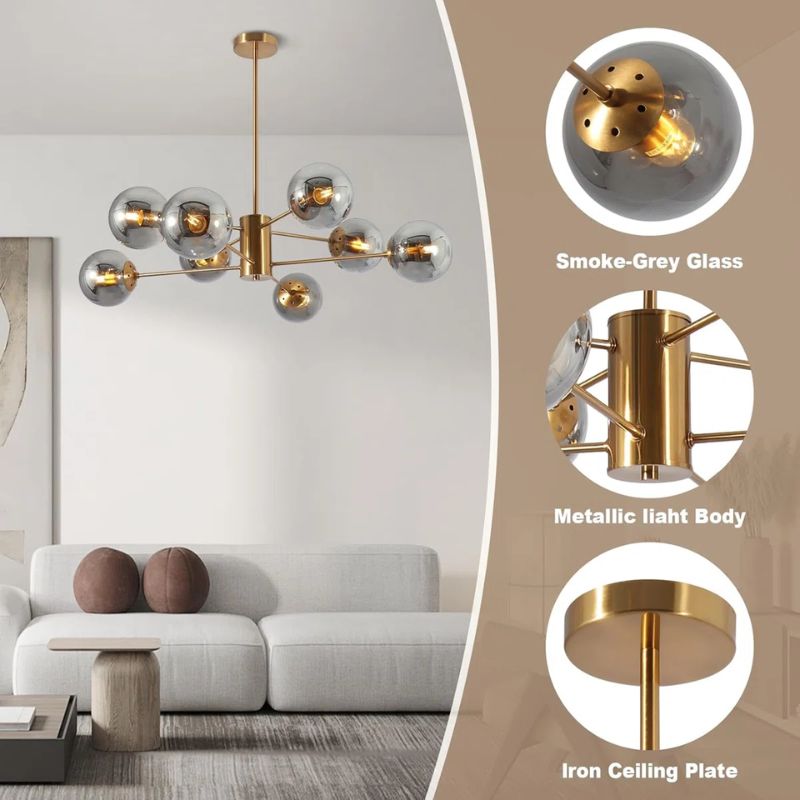 Bubble Glass Chandelier LZ-CH 211-8GD - Image 2